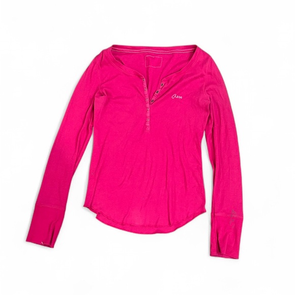 Aeropostale Tops - Aeropostale Pink Long Sleeve Henley